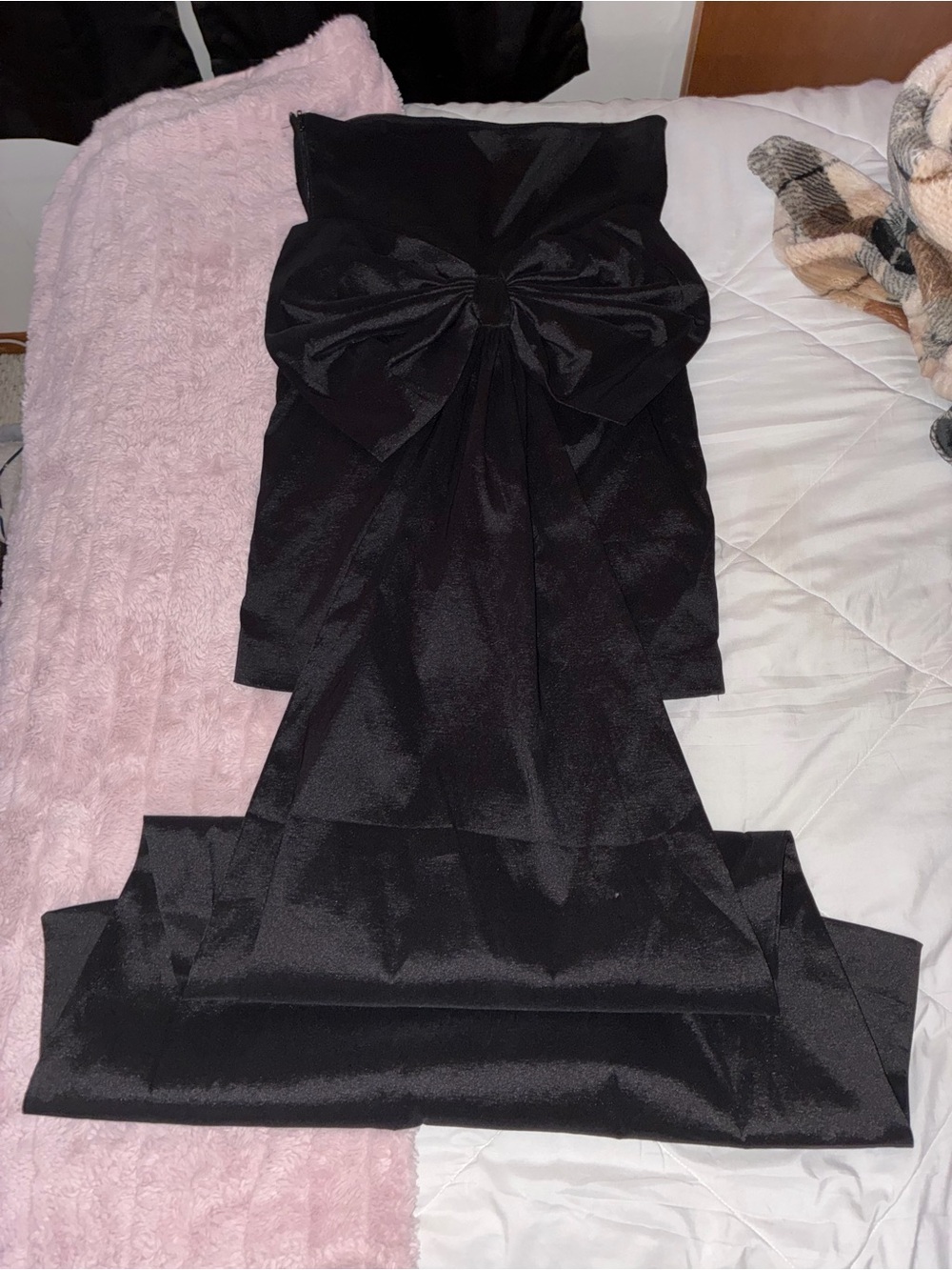 Lovely Day Black Strapless Prom Dress - Picture 2 of 7